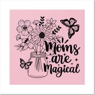 Mom are magical Floral Mama Mother's Day Vintage Posters and Art